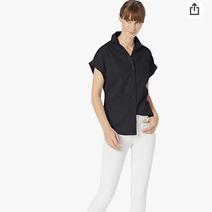 Chaps Women's Short Sleeve Stretch Poplin Shirt